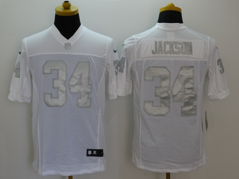 Men's Las Vegas Raiders Bo Jackson #34 White Jersey